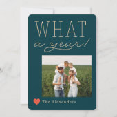 Wat een jaar vakantie fotokaart feestdagenkaart (Voorkant)