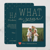 Wat een jaar vakantie fotokaart feestdagenkaart (Voorkant / Achterkant)