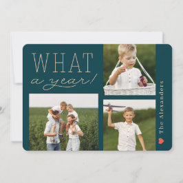 Wat een jaar vakantie fotokaart feestdagenkaart