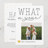 Wat een jaar vakantie fotokaart feestdagenkaart (Voorkant / Achterkant)