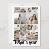 Wat een jaar wat een leuke kerstfoto gepersonalise feestdagenkaart (Voorkant)