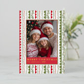 Wat een jaar Whimsical Twelve Fotocollage Folie Feestdagenkaart (Staand Voorkant)