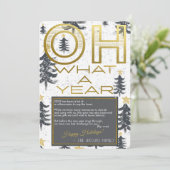 Wat een jaar Wonderland Quarantaine Bingo Kerstmis Feestdagenkaart (Staand voorkant)