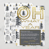 Wat een jaar Wonderland Quarantaine Bingo Kerstmis Feestdagenkaart (Voorkant / Achterkant)