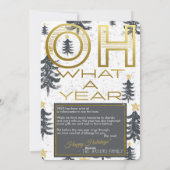 Wat een jaar Wonderland Quarantine Bingo Kerstmis Feestdagenkaart (Achterkant)