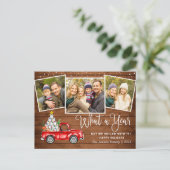 Wat een jaarlijkse kerstfoto van het rode Boerderi Briefkaart (Staand voorkant)