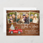 Wat een jaarlijkse kerstfoto van het rode Boerderi Briefkaart (Voorkant / Achterkant)