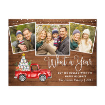 Wat een jaarlijkse kerstfoto van het rode Boerderi