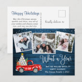 Wat een jaarlijkse kerstfoto van het rode Boerderi Briefkaart (Voorkant / Achterkant)