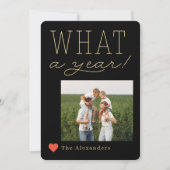 Wat een jaarlijkse vakantiefoto feestdagenkaart (Voorkant)