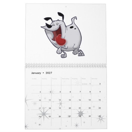 "Wat een Kalender van de Muur van het Karakter" (Jan 2027)