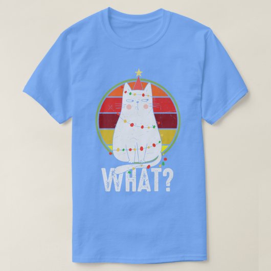 Wat een kat met Kerstmis geeft een grappige kerst T-shirt (Design voorkant)