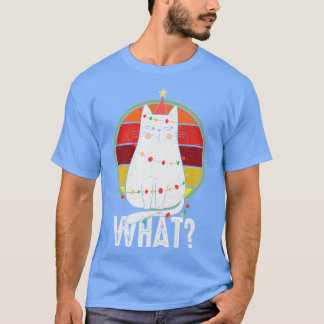Wat een kat met Kerstmis geeft een grappige kerst T-shirt