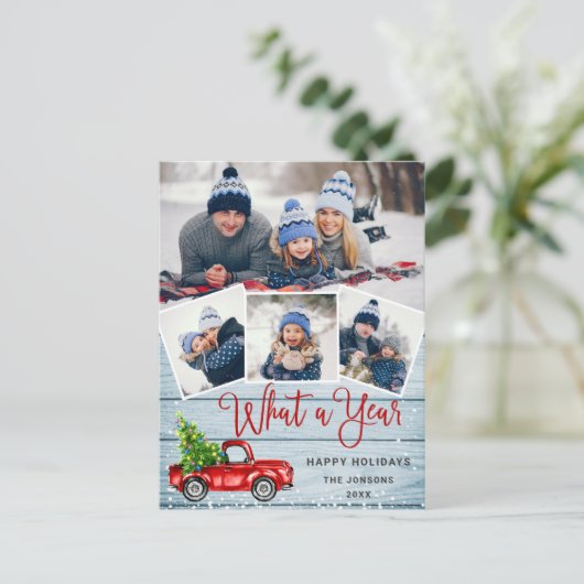 Wat een kerstcadeaukaart met rood Boerderij voor v Briefkaart (Staand voorkant)