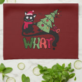 Wat een kerstkeuken met thea-thea theedoek (Gevouwen)