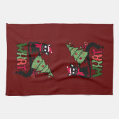 Wat een kerstkeuken met thea-thea theedoek (Horizontaal)