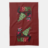 Wat een kerstkeuken met thea-thea theedoek (Verticaal)