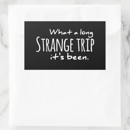 Wat een lange vreemde reis is het dankbaar geweest rechthoekige sticker (Tas)