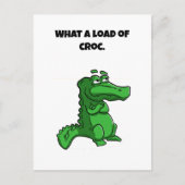 Wat een last van Croc Funny Alligator Cartoon Briefkaart (Voorkant)