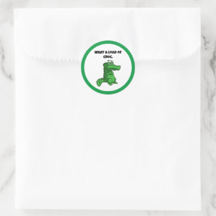Wat een last van Croc Funny Alligator Cartoon Ronde Sticker