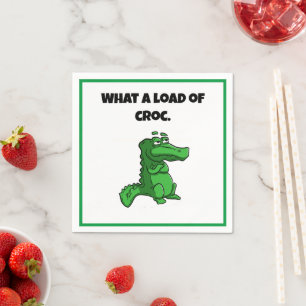 Wat een last van Croc Funny Alligator Cartoon Servet
