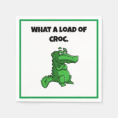 Wat een last van Croc Funny Alligator Cartoon Servet (Voorkant)