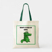 Wat een last van Croc Funny Alligator Cartoon Tote Bag (Achterkant)