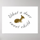 Wat een lekker kind Woodland Baby Animal Poster (Voorkant)