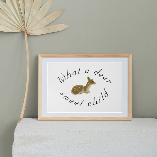 Wat een lekker kind Woodland Baby Animal Poster