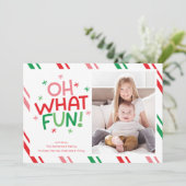Wat een leuk gekleurde foto kerstkaart (Staand voorkant)