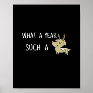 Wat een leuk hertenmoment in retrostijl poster