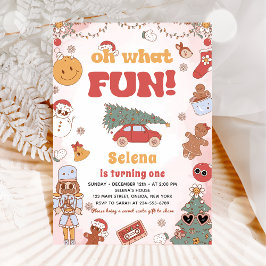 Wat een leuk hippie groovy kerstfeest kaart