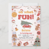 Wat een leuk hippie groovy kerstfeest kaart (Voorkant)