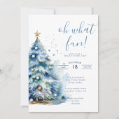 Wat een leuk kerstdinerfeest kaart (Voorkant)