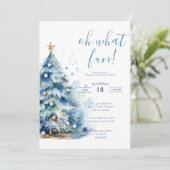 Wat een leuk kerstdinerfeest kaart (Staand voorkant)