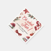 Wat een leuk kerstfeest eerste verjaardag servet (Hoek)