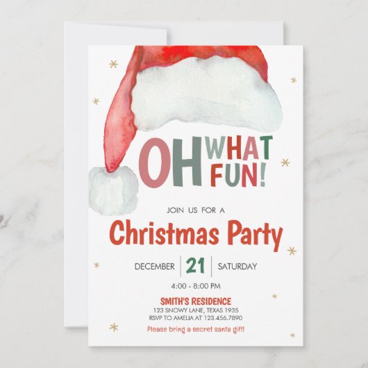 Wat een leuk kerstfeest kaart (Voorkant)