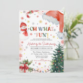 Wat een leuk kerstfeest kaart (Staand voorkant)