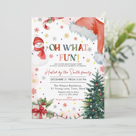 Wat een leuk kerstfeest kaart (Staand voorkant)