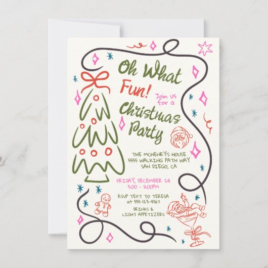 Wat een leuk kerstfeest kaart (Voorkant)