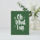 Wat een leuk kerstkaart feestdagenkaart (Staand voorkant)