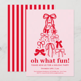 Wat een leuk modern roze rood feest kaart