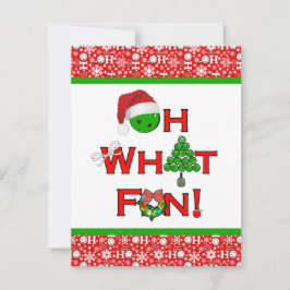 Wat een leuk pickleball kerstfeest kaart