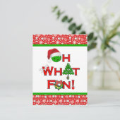 Wat een leuk pickleball kerstfeest kaart (Staand voorkant)