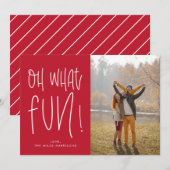 Wat een leuk typografisch foto kerstkaart (Voorkant / Achterkant)