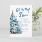 Wat een leuk waterverf Kerstfeest Kaart (Staand voorkant)