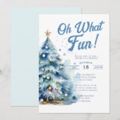 Wat een leuk waterverf Kerstfeest Kaart (Voorkant / Achterkant)