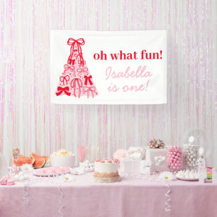 Wat een leuk winter feestelijke strik meisje verja spandoek