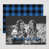 Wat een leuke Blue Buffalo Plaid Christmas Kaart (Voorkant / Achterkant)