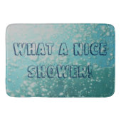 WAT EEN LEUKE DOUCHE Waterbellen Design Cool Badmat (Voorkant)